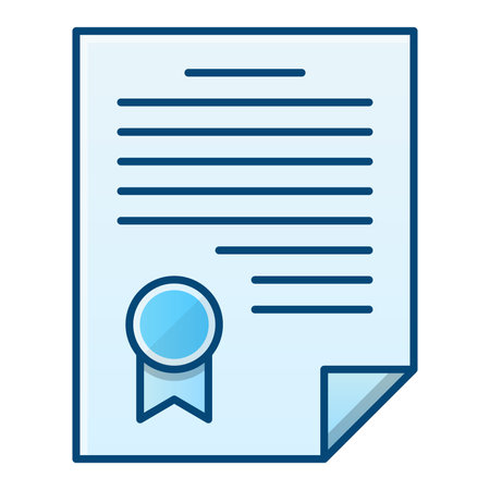 Certificate icon. Flat illustration of certificate vector icon for web designのイラスト素材