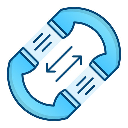 Inflatable ring blue icon. Outline illustration of inflatable ring vector icon for web design isolated on white backgroundのイラスト素材