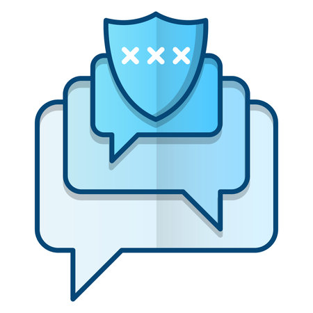 Forbidden chat flat icon. Speech bubble blue icons in trendy flat style. Speech bubble gradient style design, designed for web and app. Eps 10.のイラスト素材