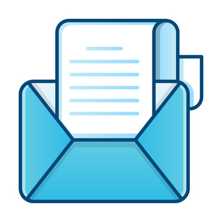 Envelope mail isolated icon vector illustration design. Blue color.のイラスト素材