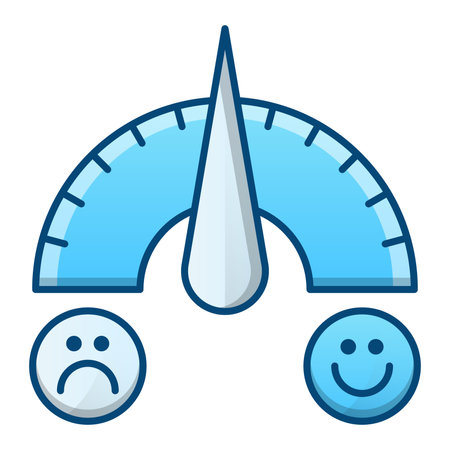 Emotional meter icon. Flat illustration of emotional meter icon for web designのイラスト素材