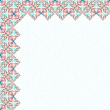 Seamless pattern with embroidery on the white background.のイラスト素材