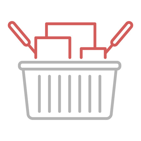 Shopping basket with boxes flat icon. Basket with goods gradient style design, designed for web and app. Eps 10の写真素材