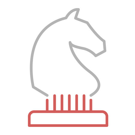 Horse chess flat icon. Chess glyph style design, designed for web and app. Eps 10のイラスト素材