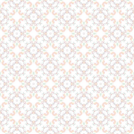 Seamless pattern with pink hearts and dots on a white backgroundのイラスト素材