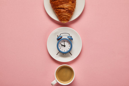 flat lay coffee cup toyの写真素材