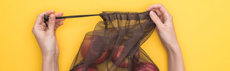 cropped view woman holding eco