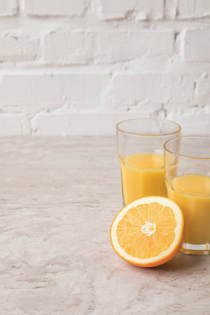 homemade orange juice orange marbleの写真素材