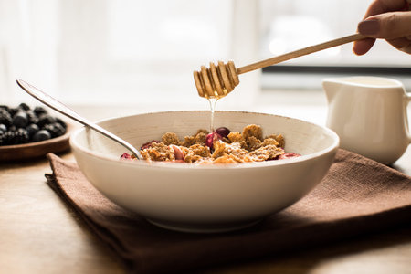 corn flakes with honey