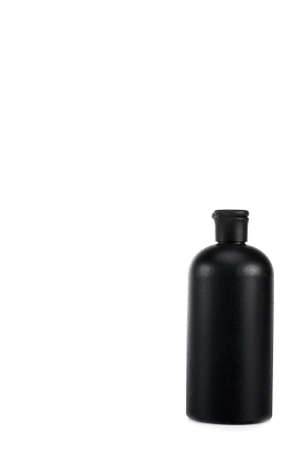 black cosmetic bottle cap isolatedの写真素材