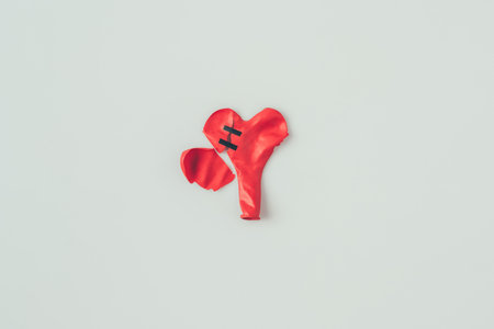 top view broken heart shapedの写真素材