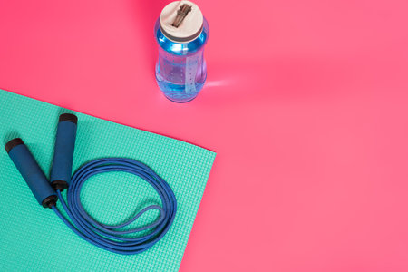 top view sports bottle freshの写真素材