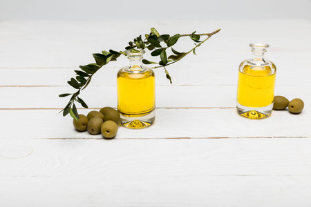 olives and essential oil