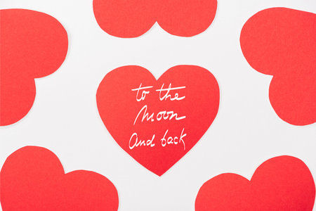 background heart shaped paper cards