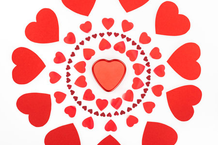 view heart shaped present box