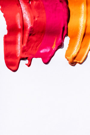 top view red orange pinkの写真素材