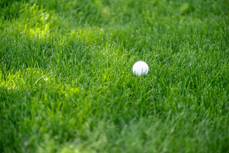 close view white golf ballの写真素材