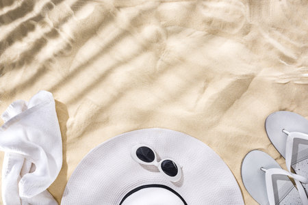top view white towel retroの写真素材