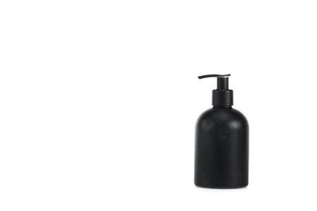 black cosmetic bottle spray isolatedの写真素材