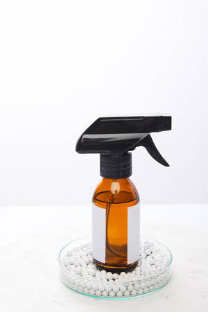 dispenser bottle cosmetic oil laboratoryの写真素材