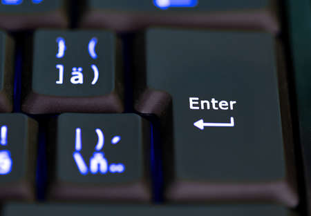Closeup of laptop or desktop computer keyboardの写真素材