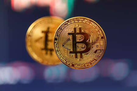 Bitcoin, new Virtual money conceptの写真素材