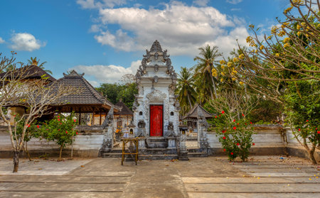Small Hindu Temple, Nusa penida island, Bali Indonesiaの写真素材