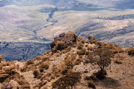 mountain landscape with canyon, Ethiopia