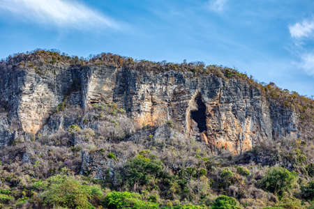 mountain cavern on rock Antsiranana Madagascarの写真素材