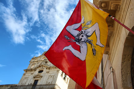 Flag of Sicilyの写真素材