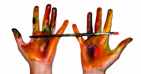 Painting hands