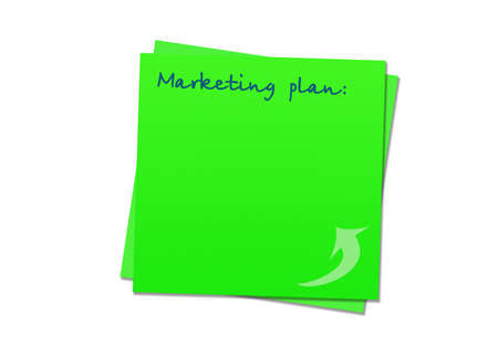 Sticky note marketing planの写真素材