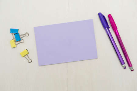 Flashy School Office Supplies, Bright Teaching Learning Collections, Creative Writing Tools, Educational Things, Mixed Student Stuff Pen Paper Notebook Sticky Notes Pencilの写真素材