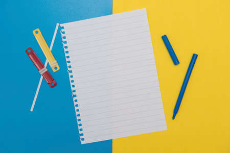 Flashy School Office Supplies, Teaching Learning Collections, Writing Tools,の写真素材