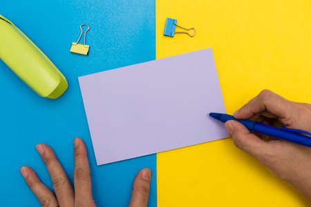 Flashy School Office Supplies, Bright Teaching Learning Collections, Creative Writing Tools, Educational Things, Mixed Student Stuff Pen Paper Notebook Sticky Notes Pencilの写真素材