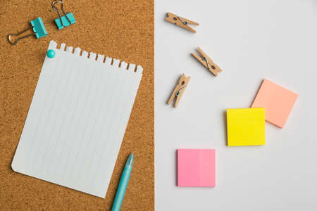 Flashy School Office Supplies, Bright Teaching Learning Collections, Creative Writing Tools, Educational Things, Mixed Student Stuff Pen Paper Notebook Sticky Notes Pencilの写真素材