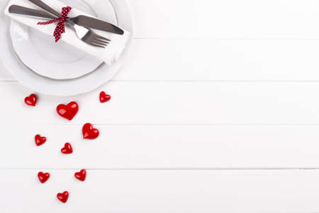 Romantic table settingの写真素材