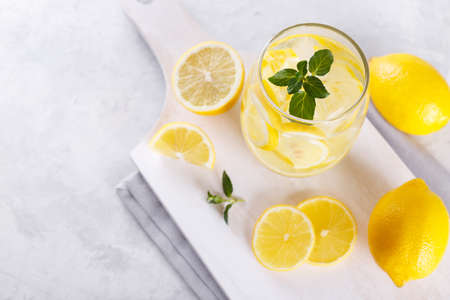 Lemon infused waterの写真素材