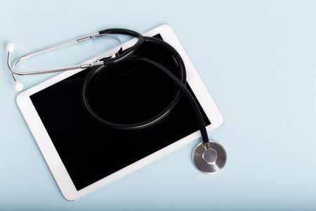 Stethoscope and tablet
