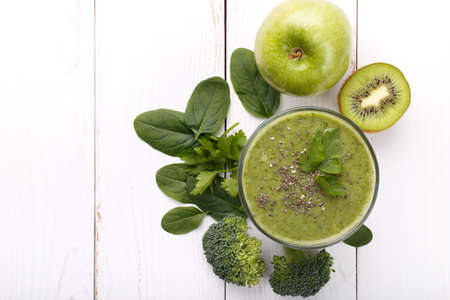 Green detox smoothieの写真素材