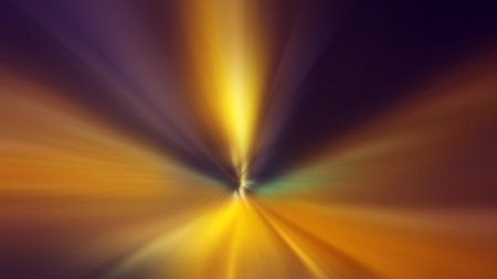 Time travel concept, fast speed motion through the tunnel with zoom effect as abstract background