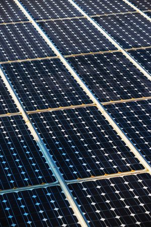 Solar panels surface, technology for renewable energy and power industry