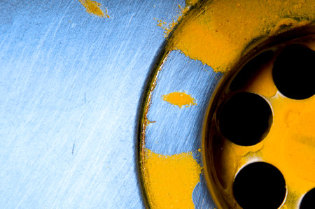 Macro of sink with yellow liquid substanceの写真素材
