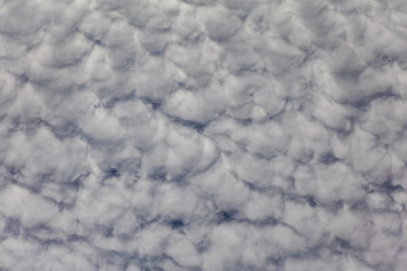 fluffy cloudscape formationの写真素材