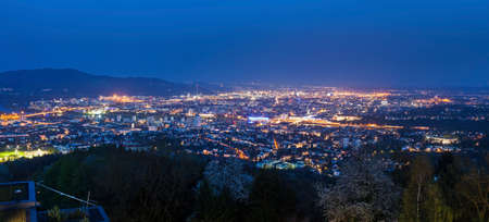 Panorama of Linz. Linz, Upper Austria, Austria.の写真素材
