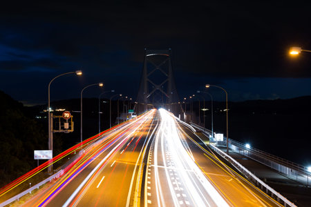 Night traffic on the highway