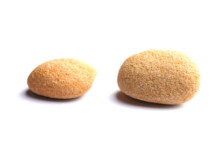 stone isolated on a white background with shaddowの写真素材