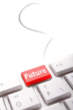 future key on keyboard showing time conceptの写真素材