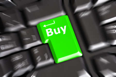 buy key showing internet commerce or online shop conceptの写真素材