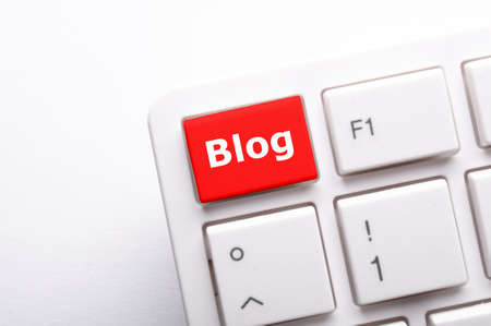 blog bloggar or inernet blogging concept with keyの写真素材